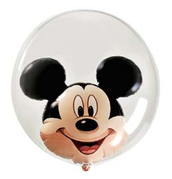 Qualatex Balón Double Bubbles - Mickey Mouse - 60 cm