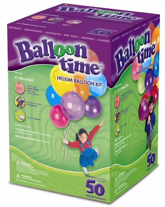 Hélium do balónov - Balloonkit - Balloon Time 50 fľaša s balónmi