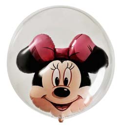 Qualatex Balón Double Bubbles - Minnie Mouse - 60 cm