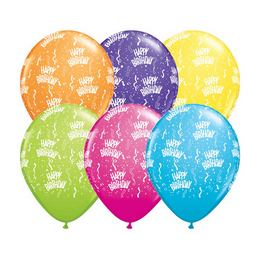 Qualatex balón - Happy Birthday - Narodeniny - 13 cm - 100 ks/bal 