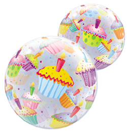 Qualatex Balón Bubbles - Cupcakes - Mafin - tortička - 56 cm