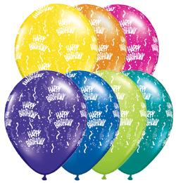 Qualatex balón - Happy Birthday - Narodeniny - 13 cm - 100 ks/bal 